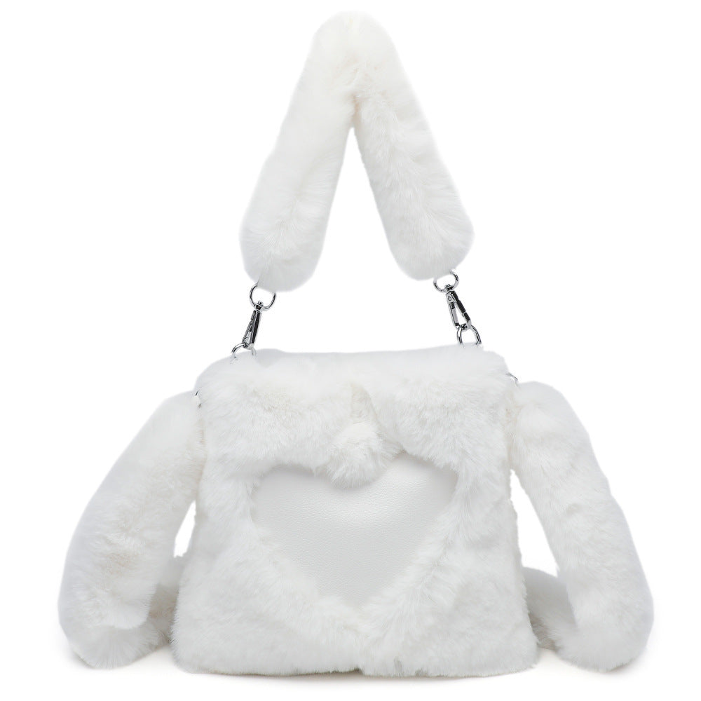 Women Fluffy Shoulder Bag Top-handle Bag Female Autumn Winter Handbag Plush Tote Girls Fashion Shopping Bags Handbags For Women