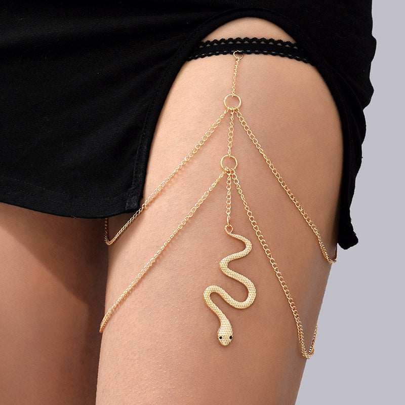 European And American Creative Personality Zodiac Snake Leg Chain Female