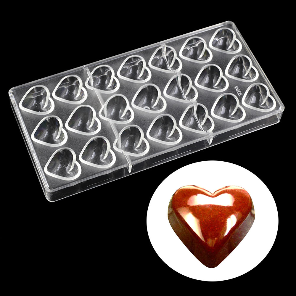 PE Chocolate Mold Square Lattice Round Love Egg Ice Chocolate Baking Tools A Variety Of Optional