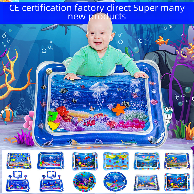 Cross-border Explosion-proof PVC Inflatable Water Mat Children's Baby Climbing Mat Pat Mat Water Injection Mat Toy Pat Le Cushion