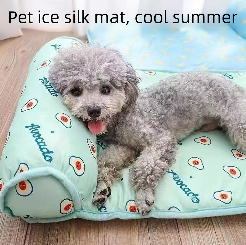 Cats And Dogs Summer Summer Summer Heat Prevention And Cooling Mat Ice Silk Mat Cross-border Pet Cool Mat Ice Nest Ice Mat