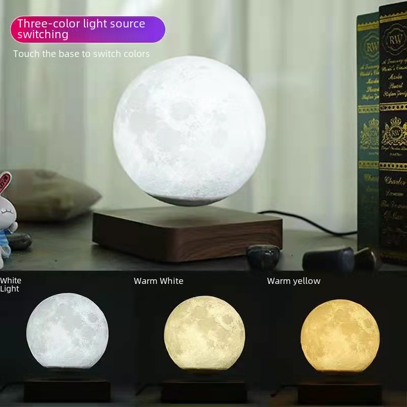 Magnetic Levitation Moon Lamp 3D Printing Integrated Moon Lamp Levitation Star Lamp Magnetic Levitation Night Light