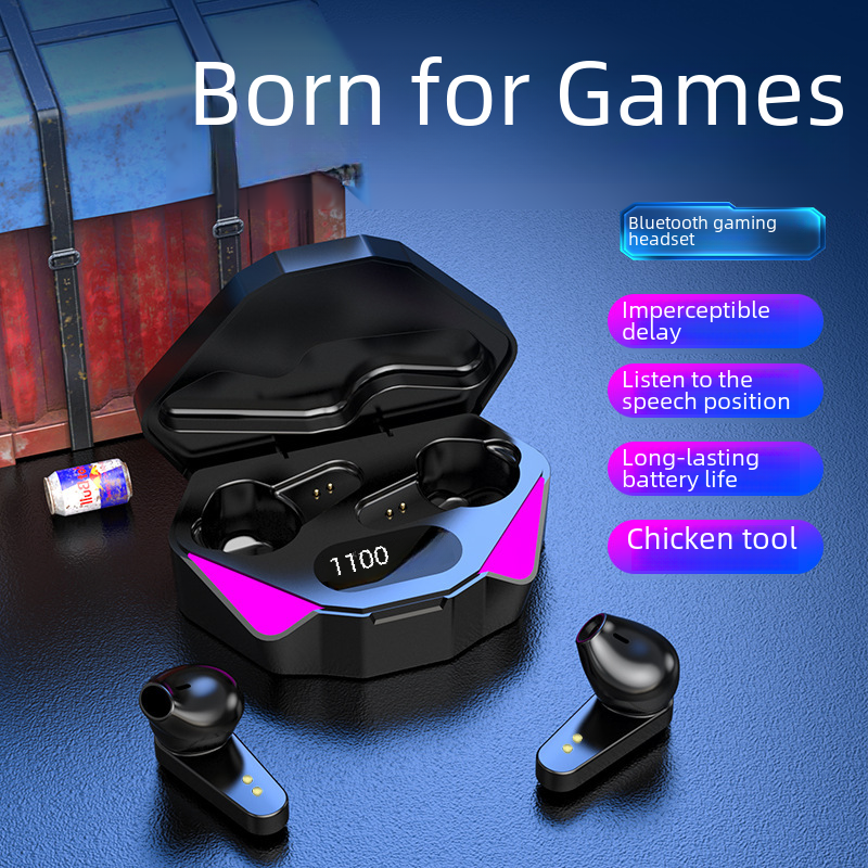 New Gaming X15 Bluetooth Headset Eating Chicken Low Latency Wireless In-ear Digital Display Power