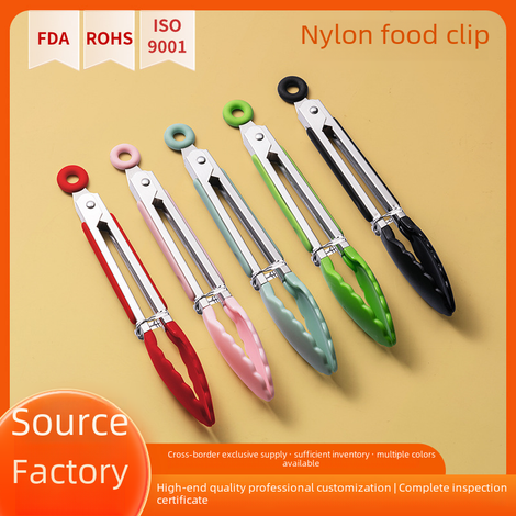 Multifunctional Nylon Food Clip Stainless Steel Food Clip Bread Clip Barbecue Clip Anti-scald Barbecue Clip Kitchen Tools